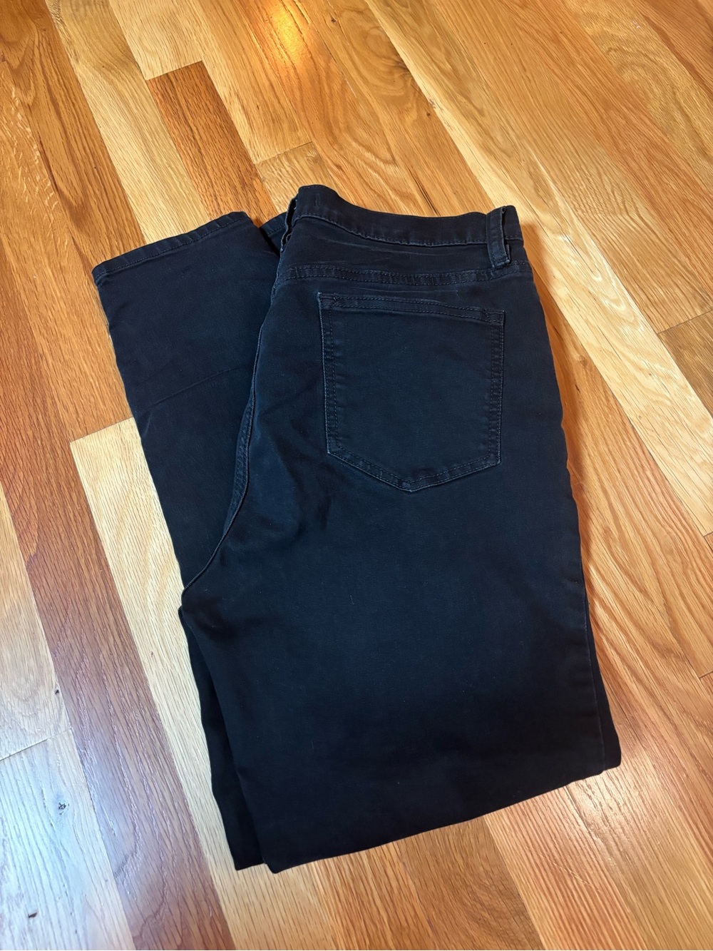 Free People Women’s Straight Leg Black Jeans
